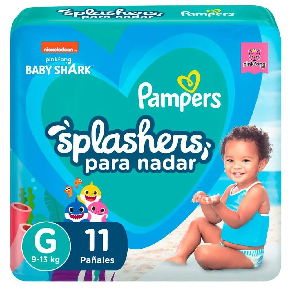 Pañales Pampers Splashers Talla MG Paquete 11 un