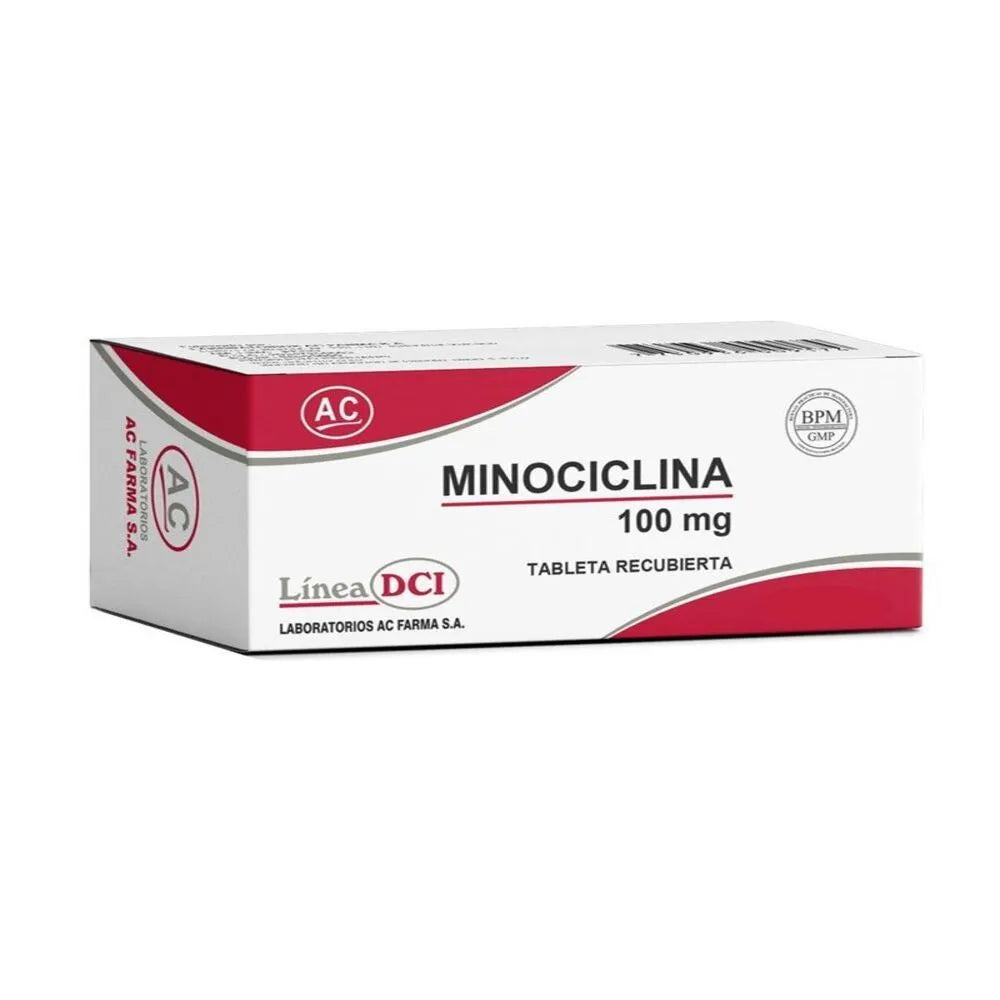 Minociclina 100 mg AC Tabletas 