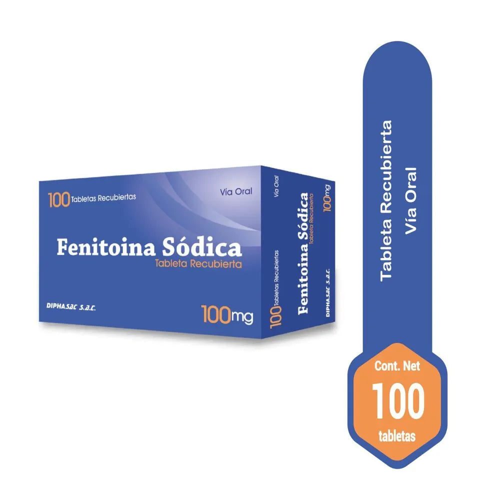 Fenitoina Sódica 100 mg  Tabletas Recubiertas
