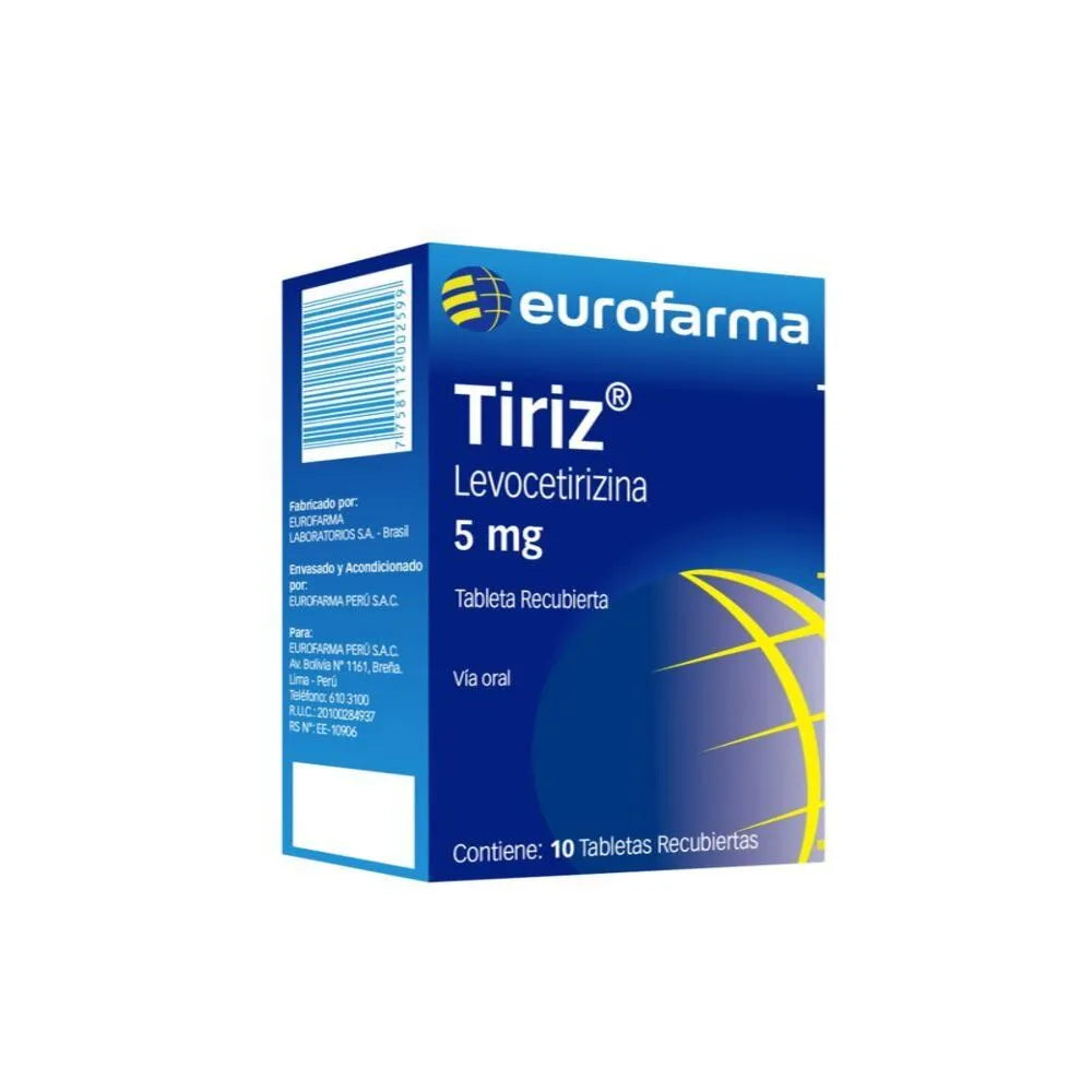 TIRIZ 5MG X 10 TABLETAS