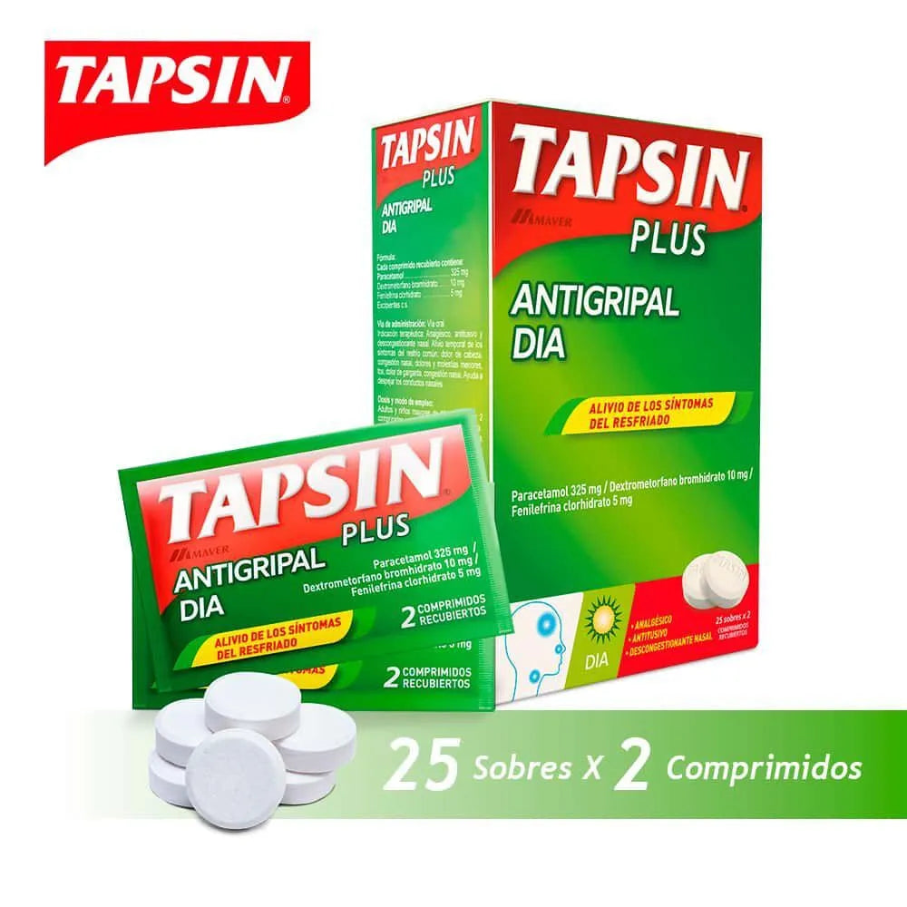 Tapsin Plus Antigripal Día Comprimido Recubierto