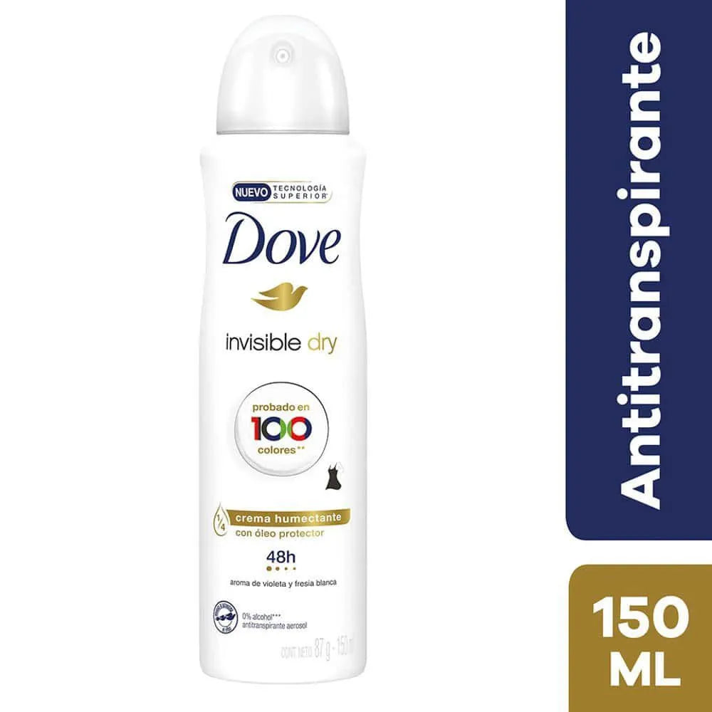 Desodorante Spray 48 Horas Dove Invisible Dry Con Crema Humectante – Frasco 150 ml