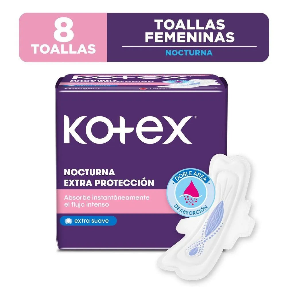 KOTEX NOCTURANA TELA C/A X 8