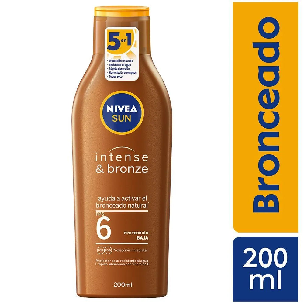 Protector Solar Nivea Sun Protect & Bronze Sun Lotion Fps6 x 200 ml