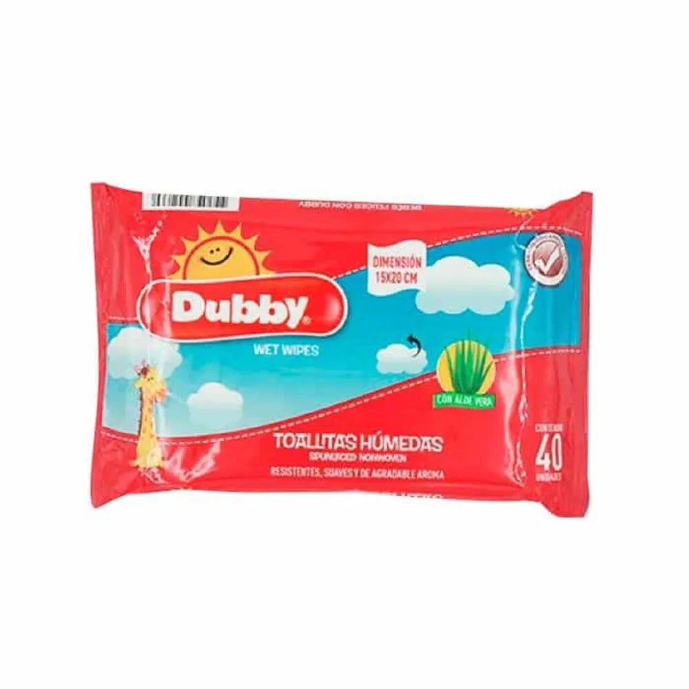 DUBBY TOALLITAS X 40 UNIDADES