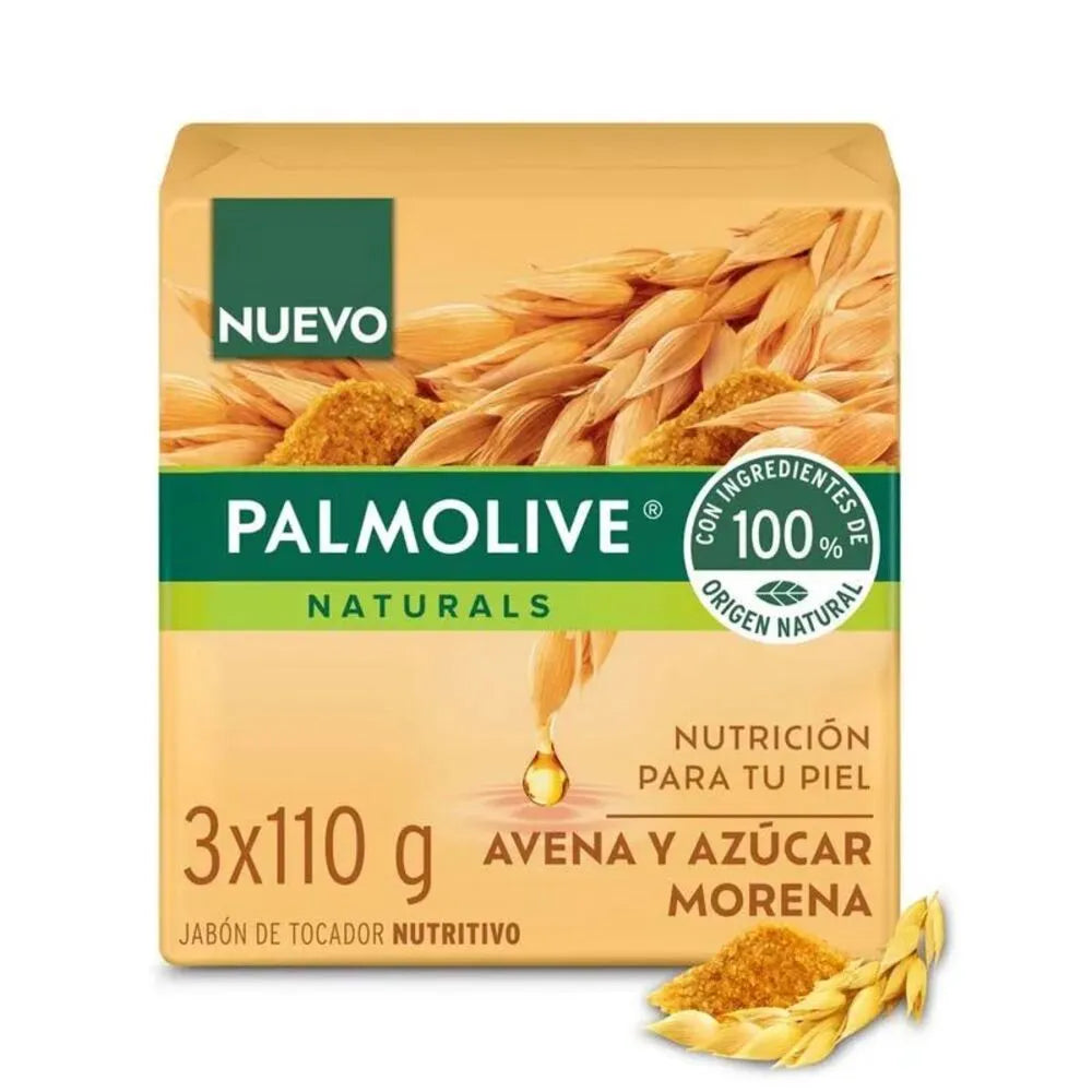 Barra Palmolive Avena y Azúcar Morena 110 g