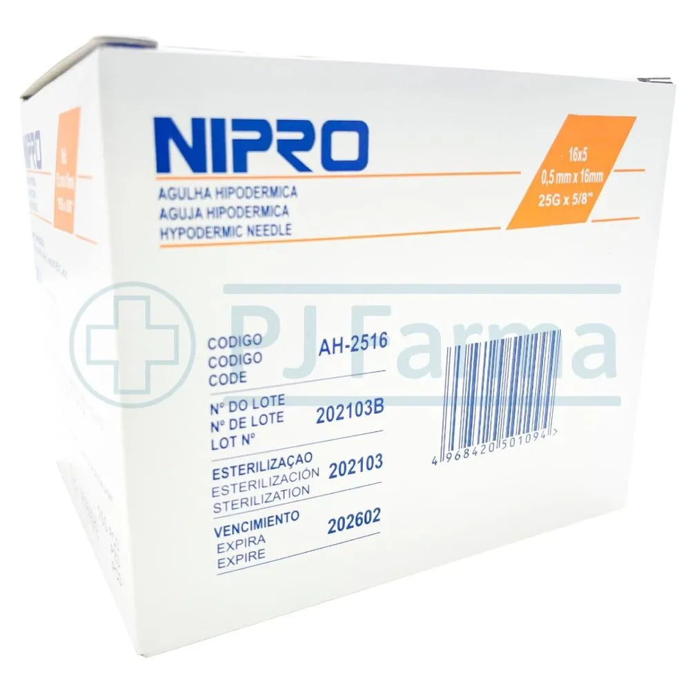 Aguja 25 x 5/8 Nipro Caja x 100
