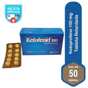 Ketoprofeno (Ketofenid) 100 mg x 50 tabletas