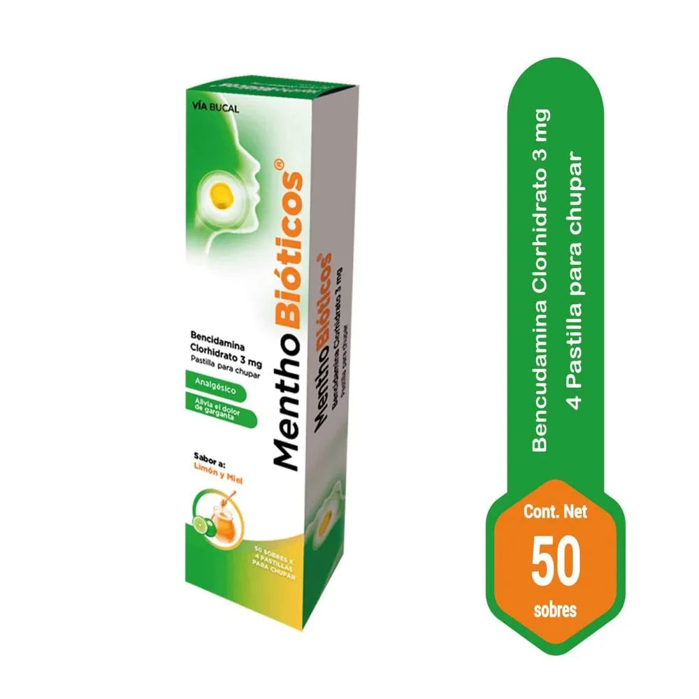 Menthobioticos X 50 Sobres