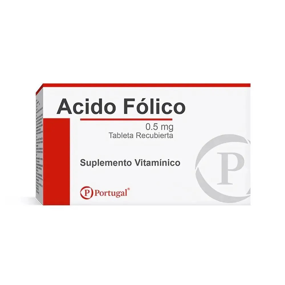 Ácido Fólico 0.5 Mg Pt Tabletas - Portugal
