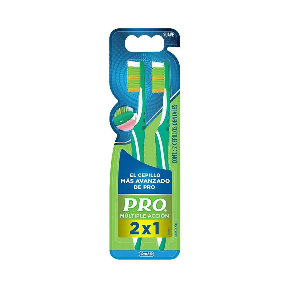 Pro cepillo dental múltiple acción paquete x2und.