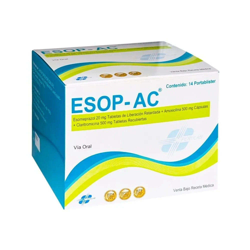 Esop Ac 20 mg + 500 mg + 500 mg Portablister
