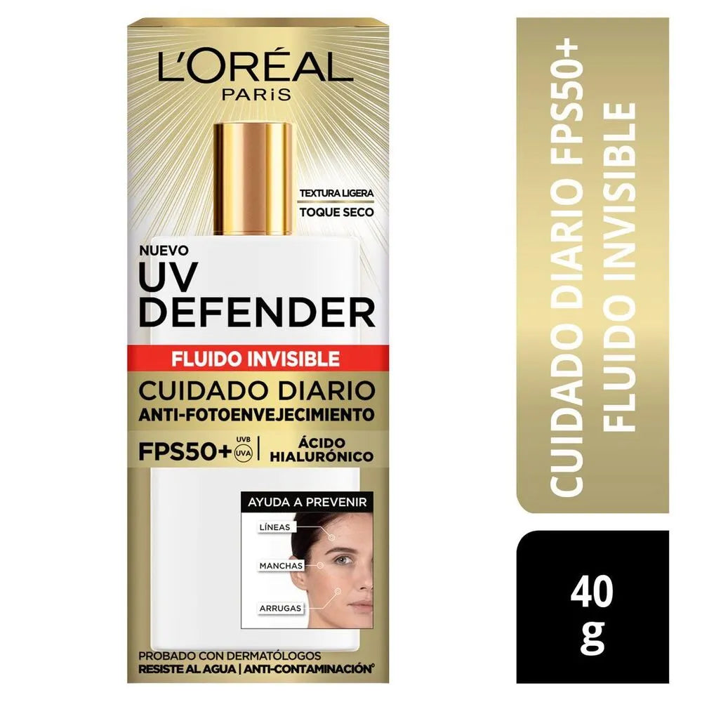 Protector Solar L'Oreal París UV Defender Fluido Invisible FPS