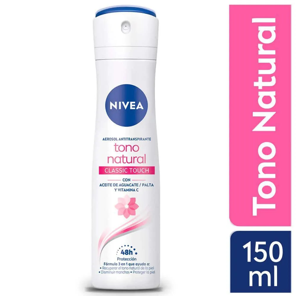 Desodorante Spray Nivea Tono Natural Classic Touch x 150 ml