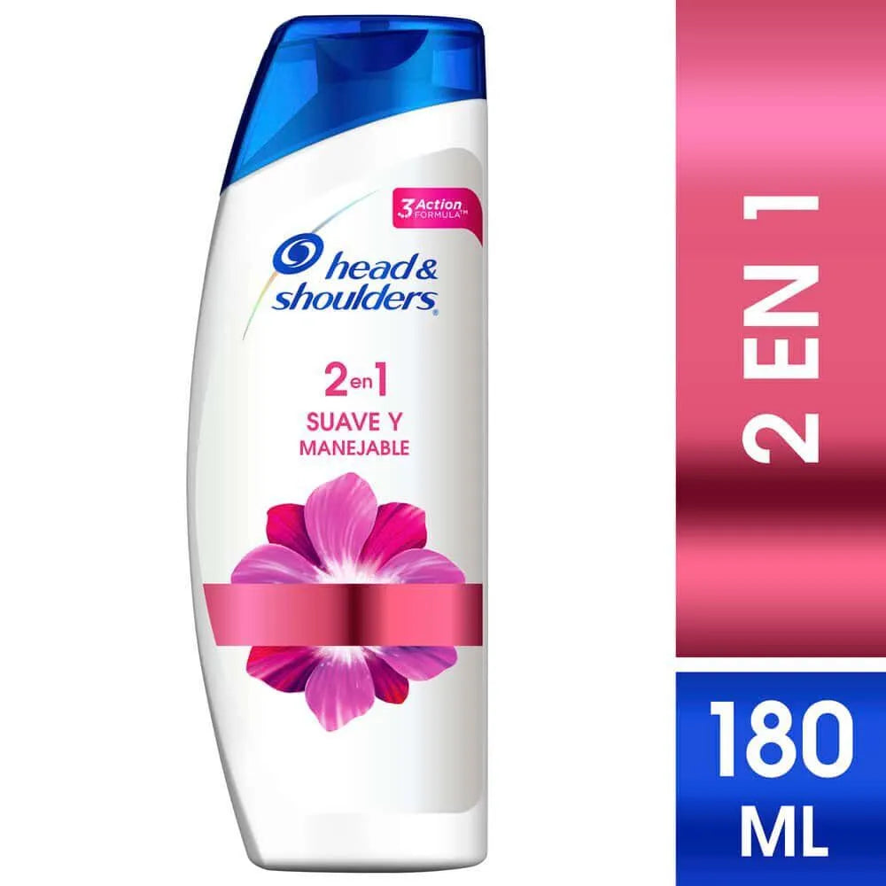 Shampoo Head & Shoulders 2en1 Suave y Manejable - 180L
