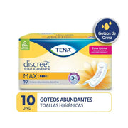 Tena Discreet Maxi Toallas Higiénicas x 10 Un