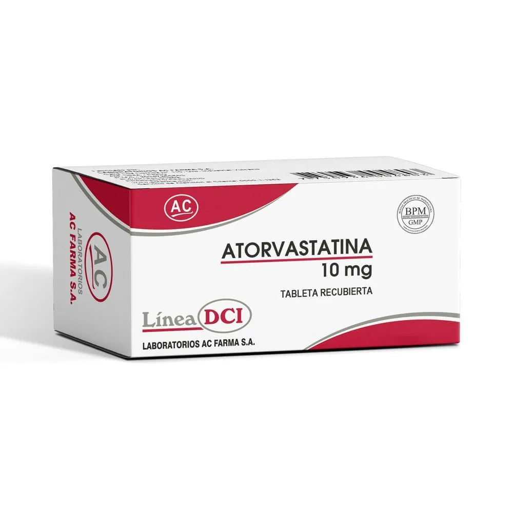Atorvastatina 10 mg AC Tabletas Recubiertas