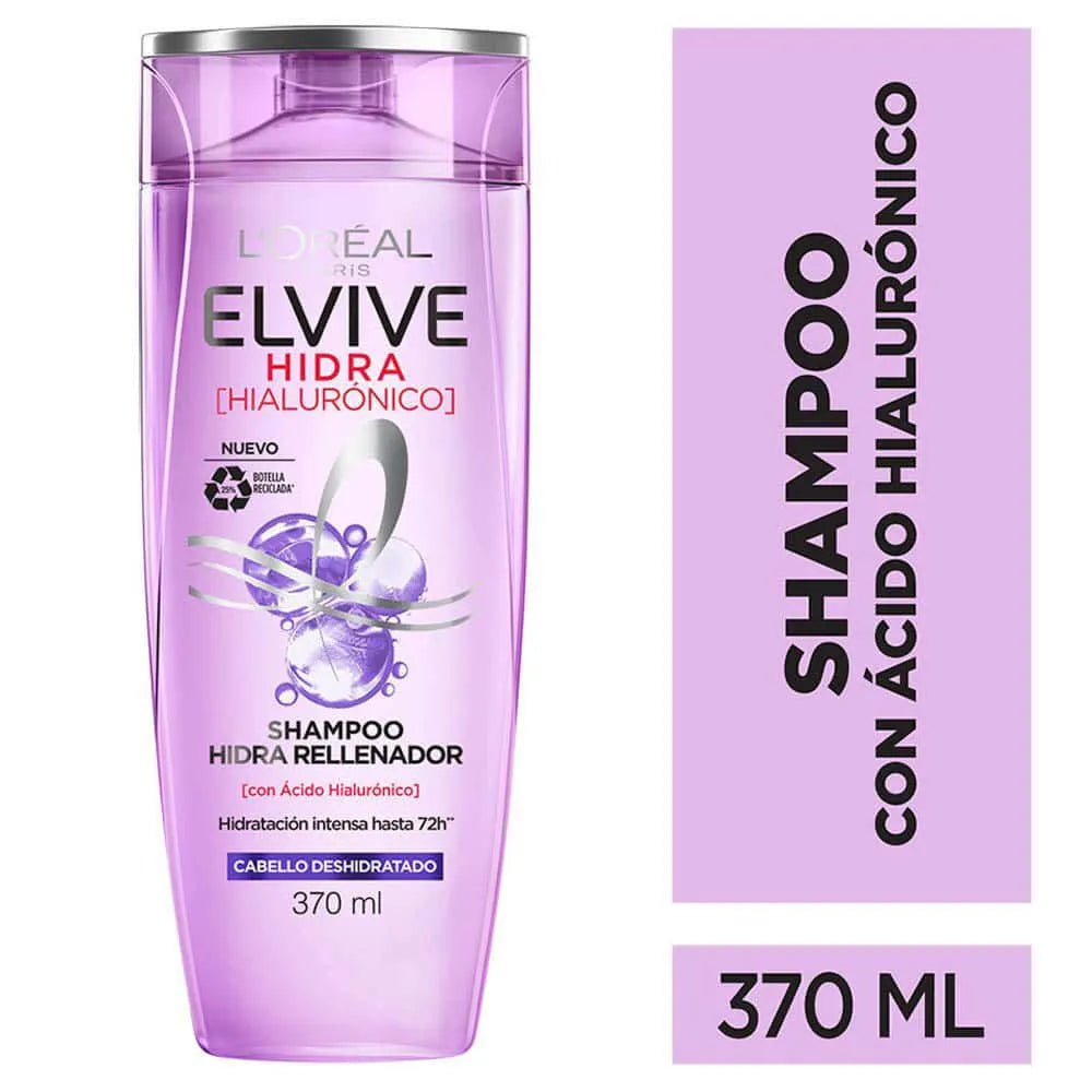 Shampoo Elvive Hidra Hialurónico para Cabello Deshidratado – Botella 370 ml