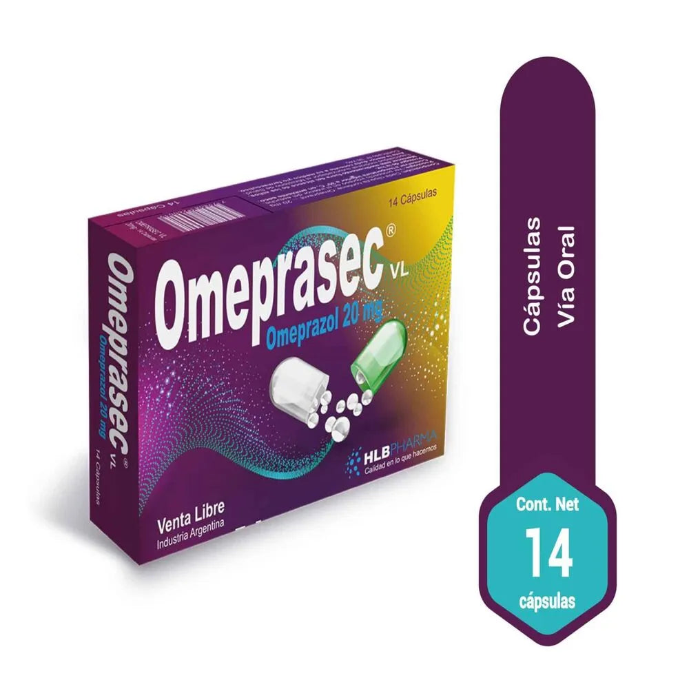 Omeprazol 20mg (Omeptrasec) x14cap