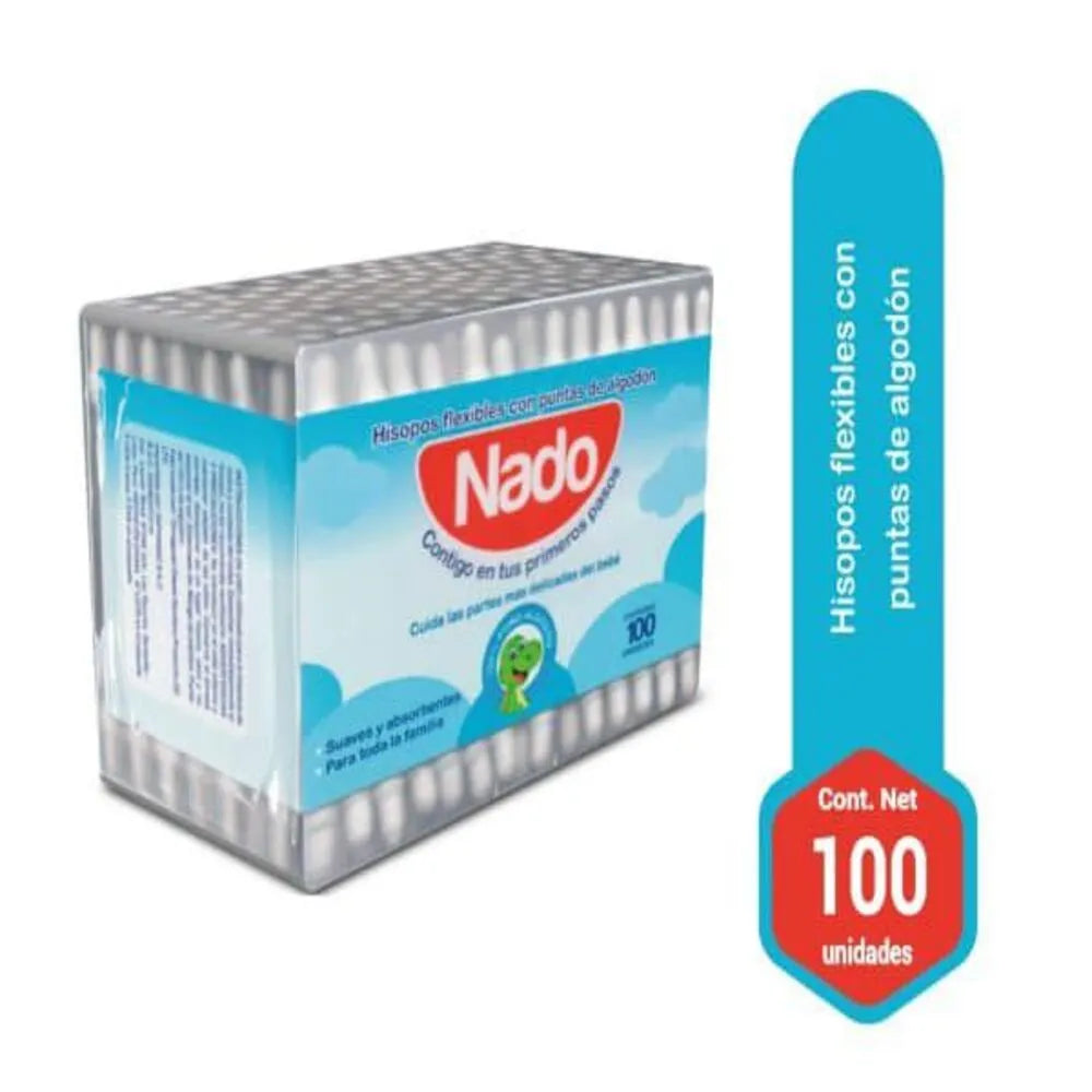HISOPOS NADO C/TOPE X 100 UND
