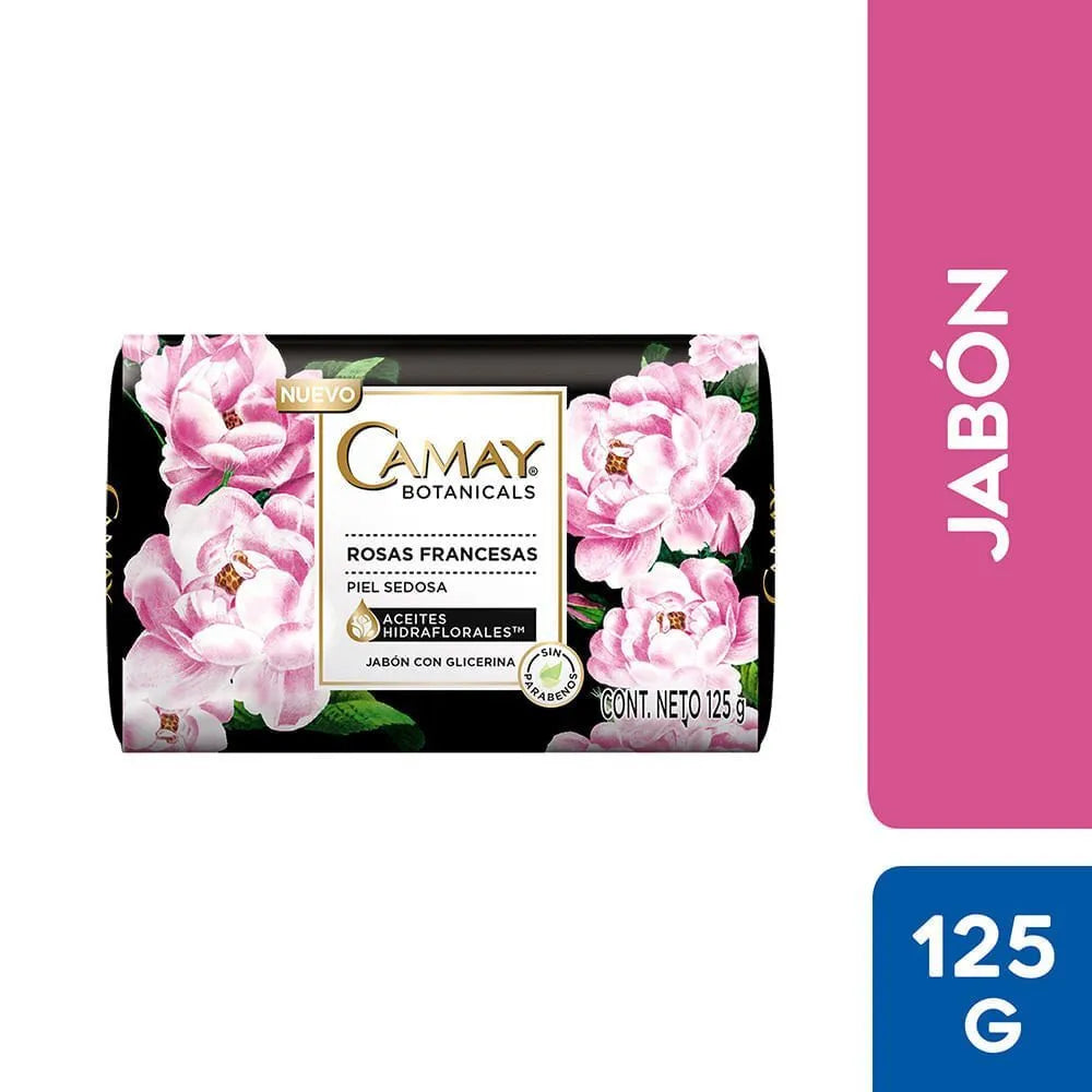 Jabón Camay Con Glicerina Rosas Francesas 125 gr