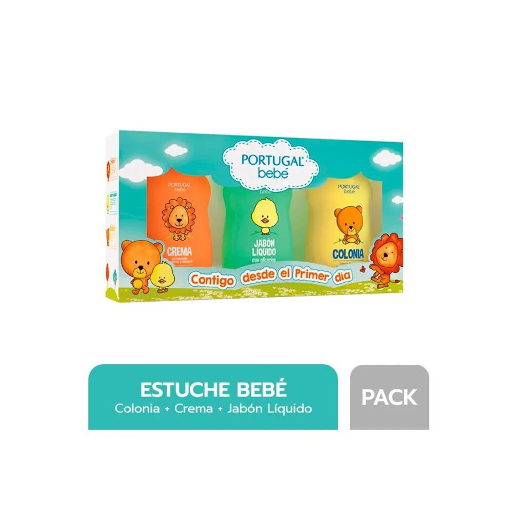 Portugal Bebé Estuche x 3 Piezas (Colonia + Crema + Jabón Líquido)
