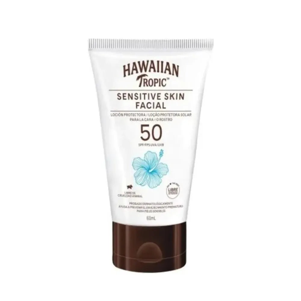 Protector Solar Hawaiian Tropic Sensitive Skin Facial 50fps