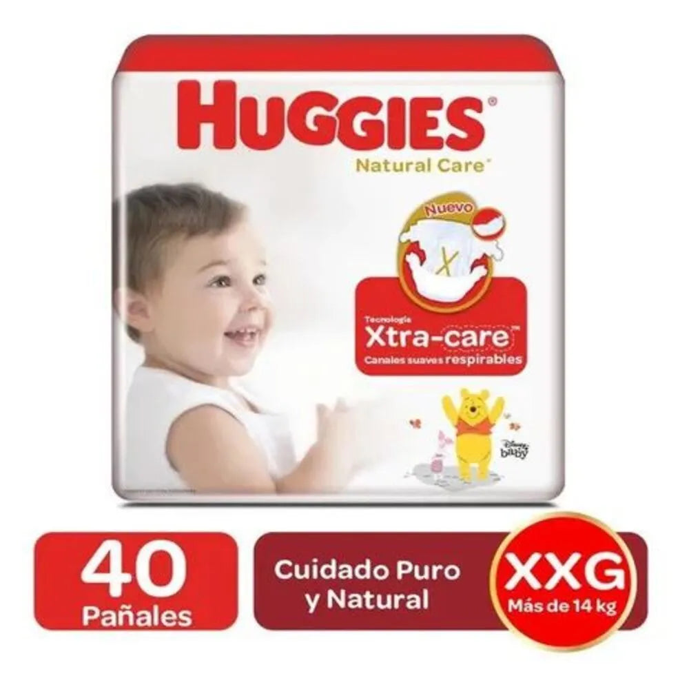 HUGGIES NATURAL C.PURE XXG X40