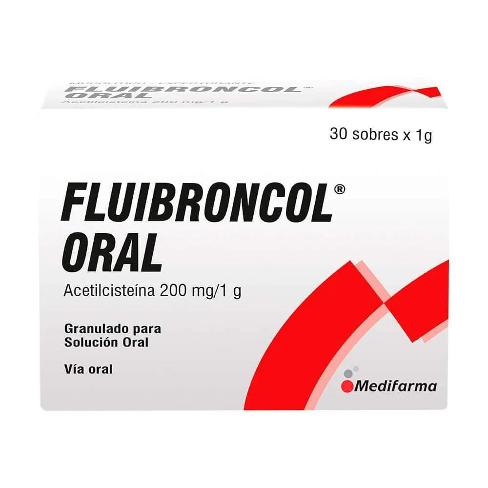 FLUIBRONCOL 200MG/1G Gránulos para Solución Oral
