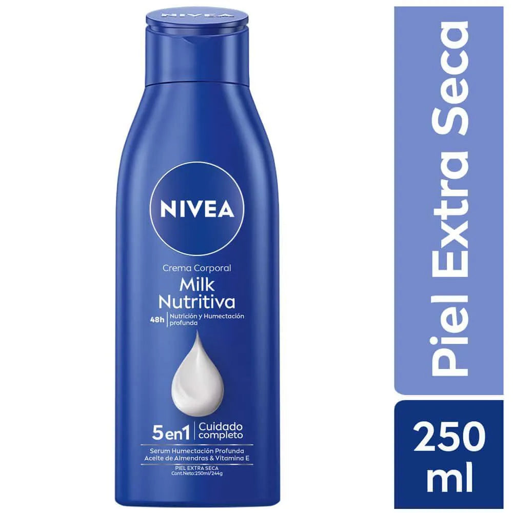 Crema Corporal Nivea Milk Nutritiva Piel Extra Seca
