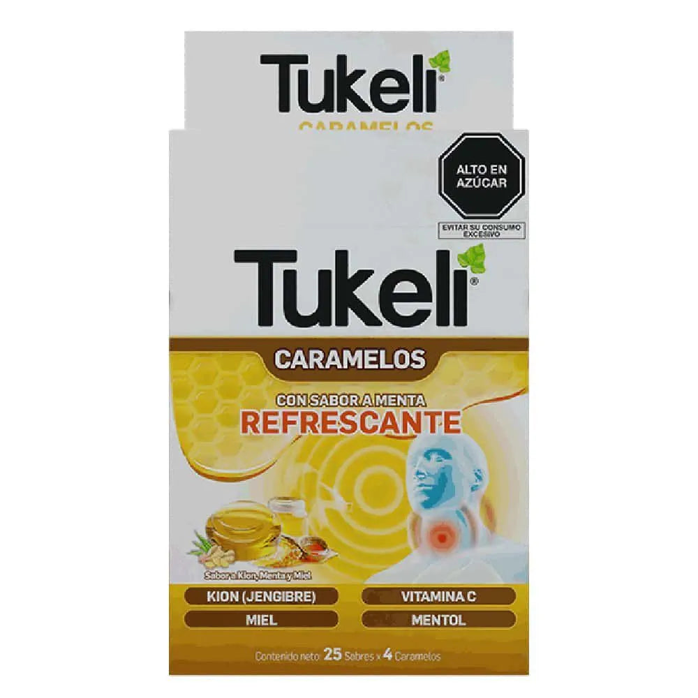 Caramelo Duro con Sabor a Jengibre Miel y Menta Tukeli
