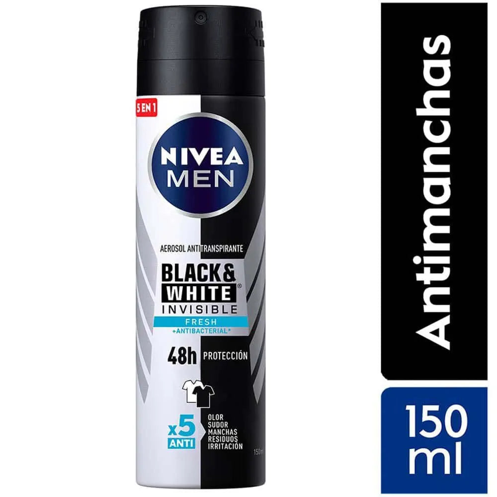 Desodorante Spray Nivea Black & White Fresh Male x 150 ml