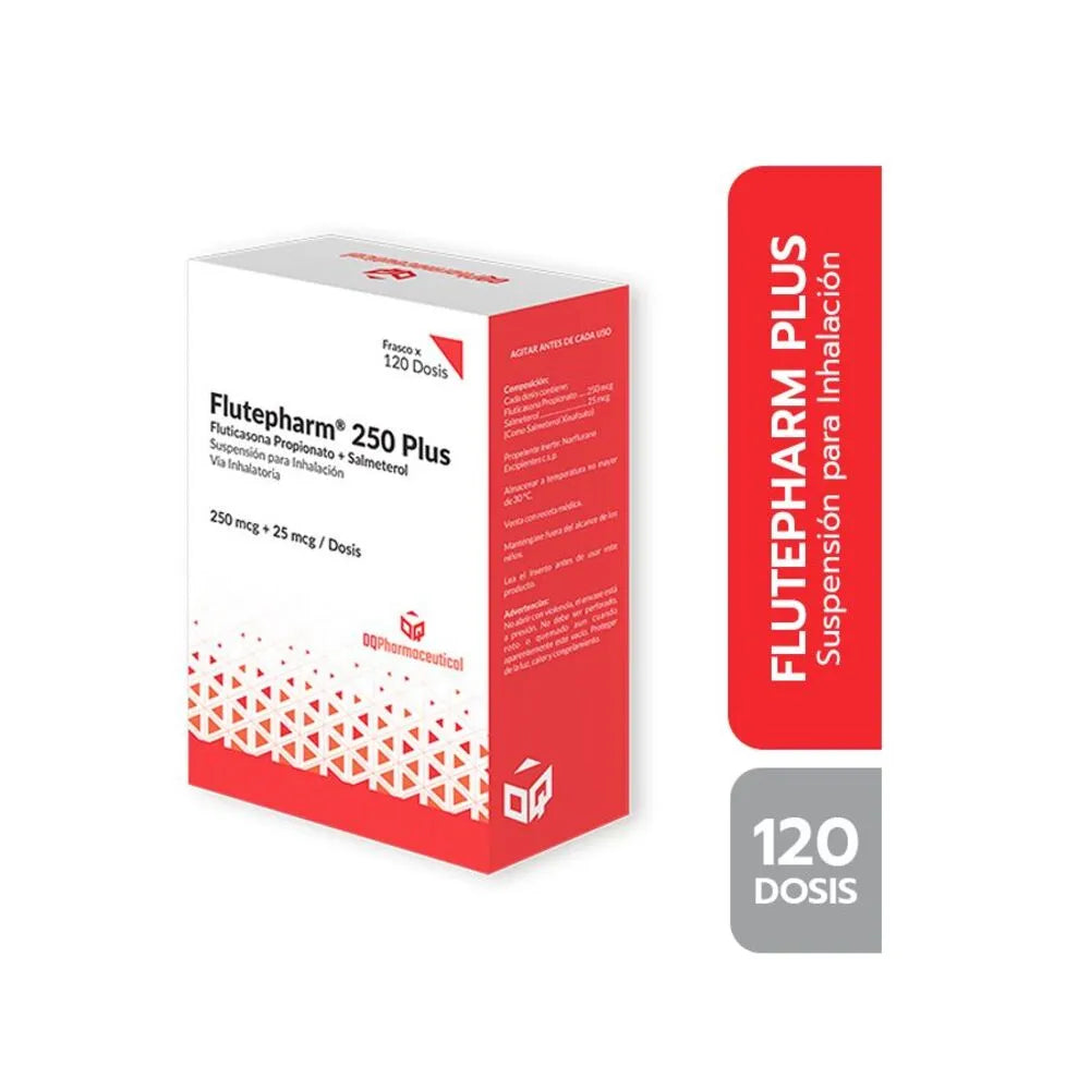 Flutepharm Plus 250 mcg/25 mcg – Suspensión para Inhalación x 120 dosis