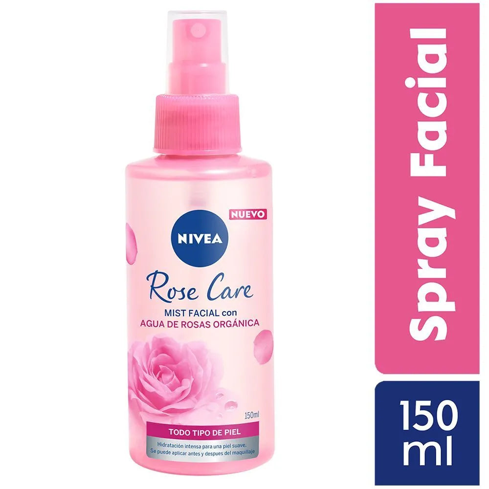 Spray Facial Nivea Con Agua De Rosa Orgánica x 150 ml