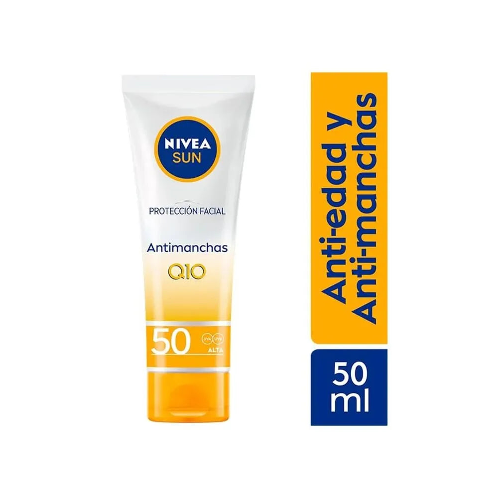 Bloqueador Facial Nivea Q10 Antiedad Antipigment Spf50 x 50 ml
