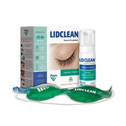 Lidclean Espuma Limpiadora de Párpados y Pestañas 50 ml + Gafas + 100 Gasas + 20 Aplicadores