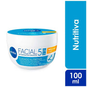 Crema Facial Nivea 5 en 1 Cuidado Nutritivo x 100 ml