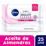 Toallitas Desmaquillantes Nivea Suaves Piel Seca x 25 unid