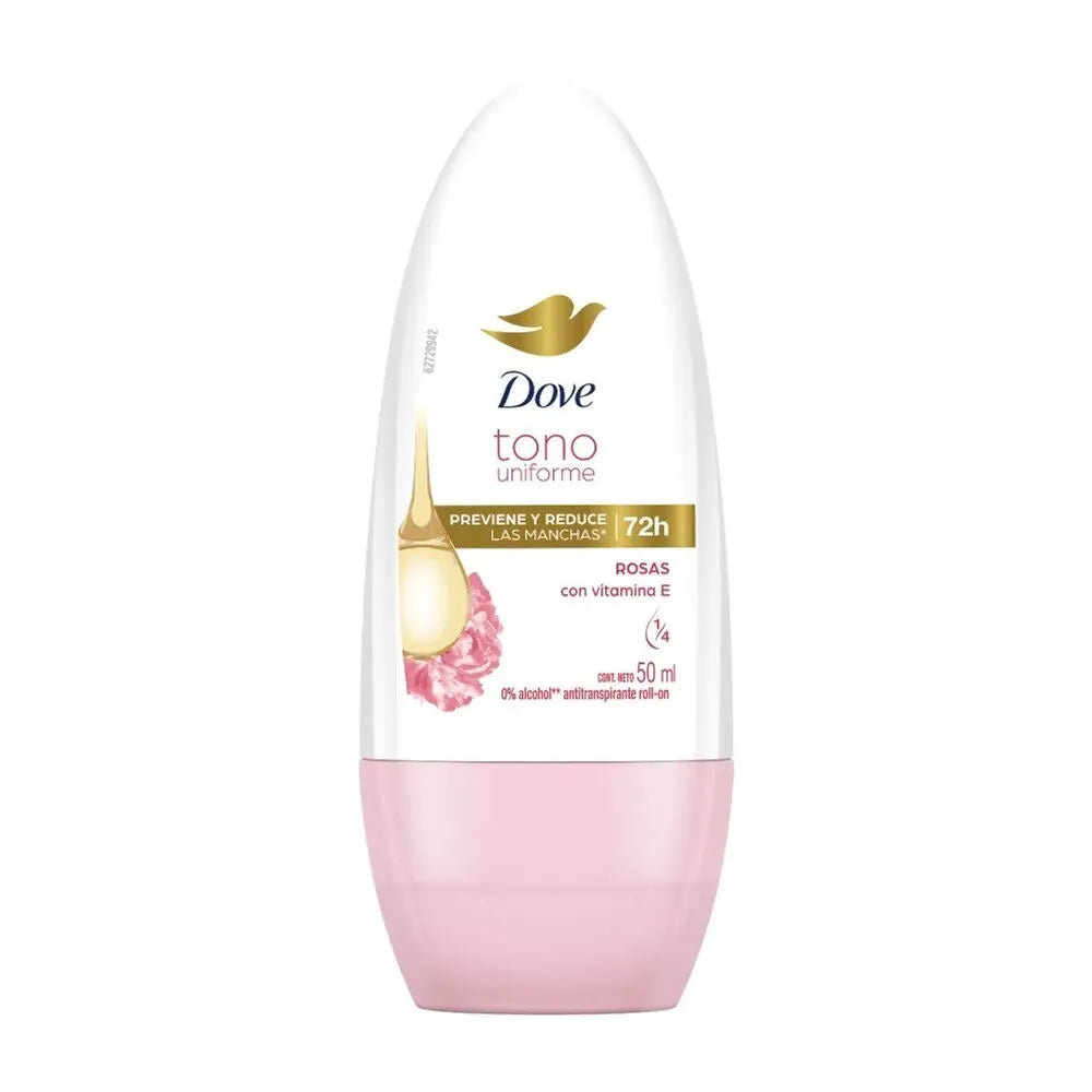 Antitranspirante Roll On Dove Tono Uniforme Rosa – Envase 50 ml