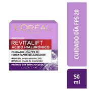 Crema de Día Revitalift L'Oréal Paris Skin Care Ácido Hialurónico – Pote 50 ml