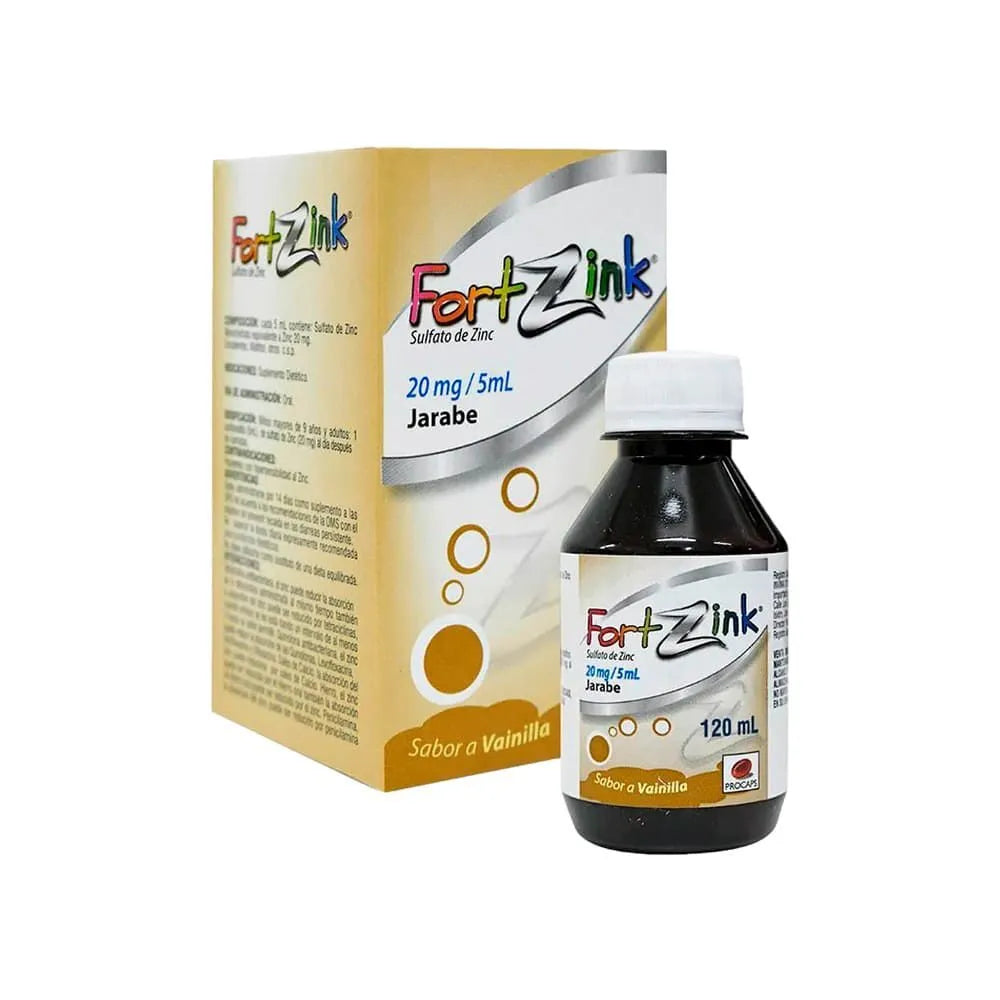 Fortzink 20 mg/5 ml Jarabe Sabor Vainilla