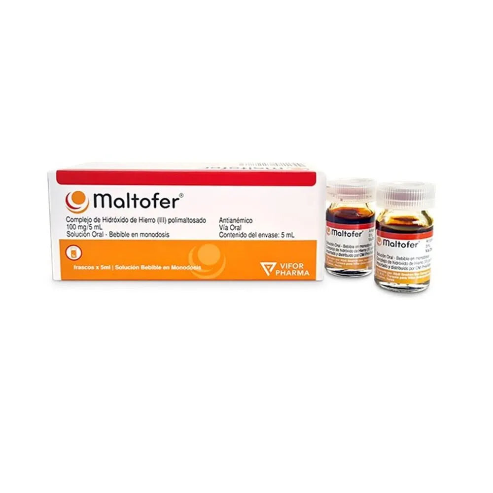 Maltofer 100 mg/5 ml Solución Bebible Frascos Monodosis