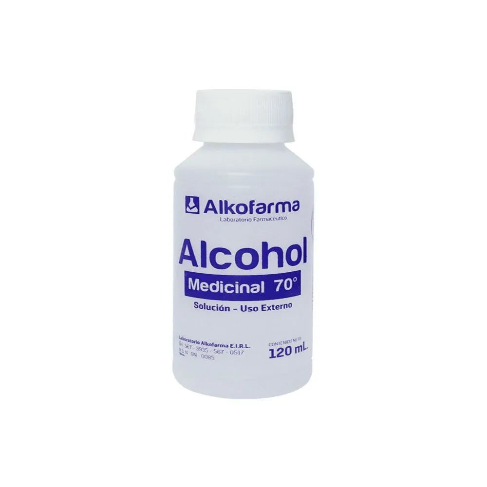 Alkofarma Alcohol Medicinal 70° - Frasco 120 ml