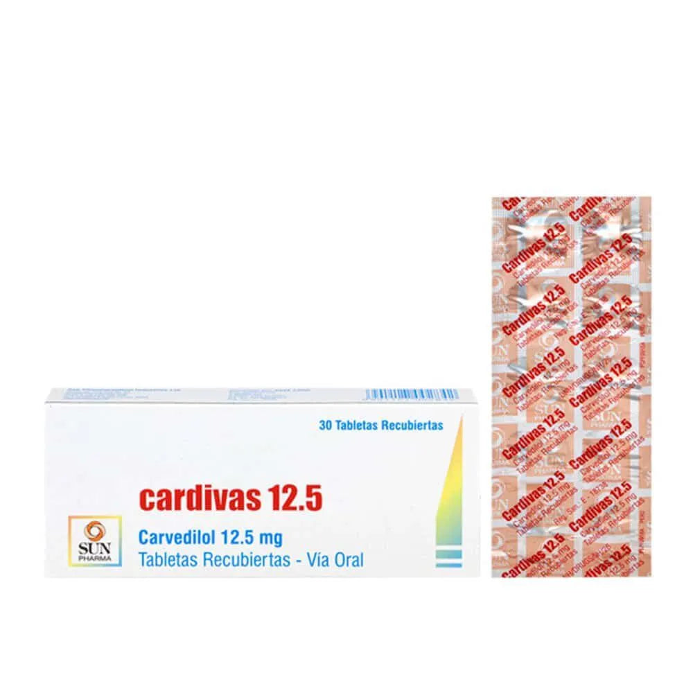 Cardivas 12.5 Mg Tableta Recubierta