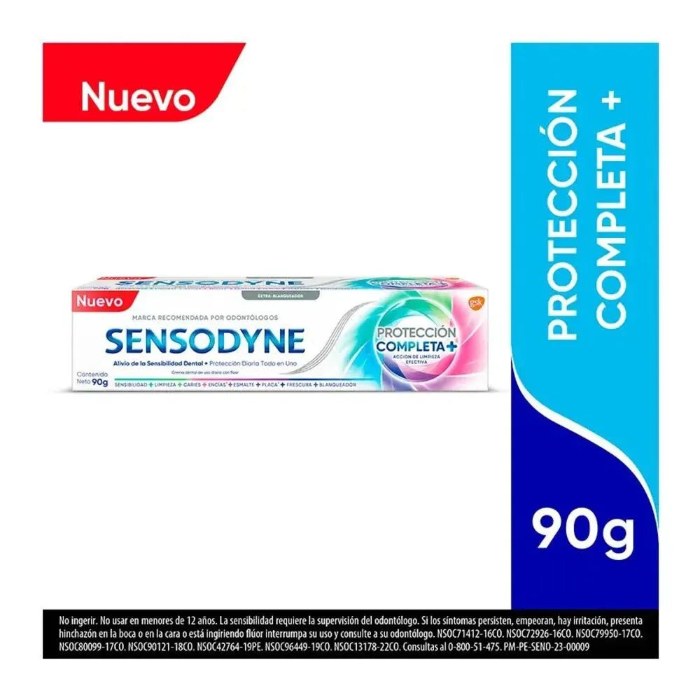 Crema Dental Sensodyne Protección Completa – Tubo 90 G