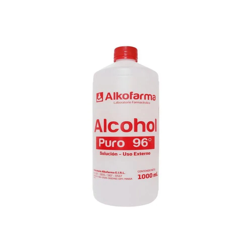 Alkofarma Alcohol Puro 96° -Frasco 1000 ml