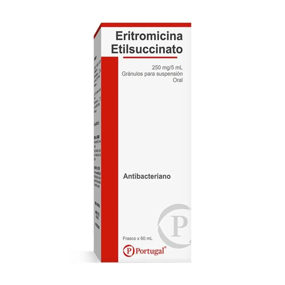 Eritromicina 250 Mg/5 Ml x 60 ml