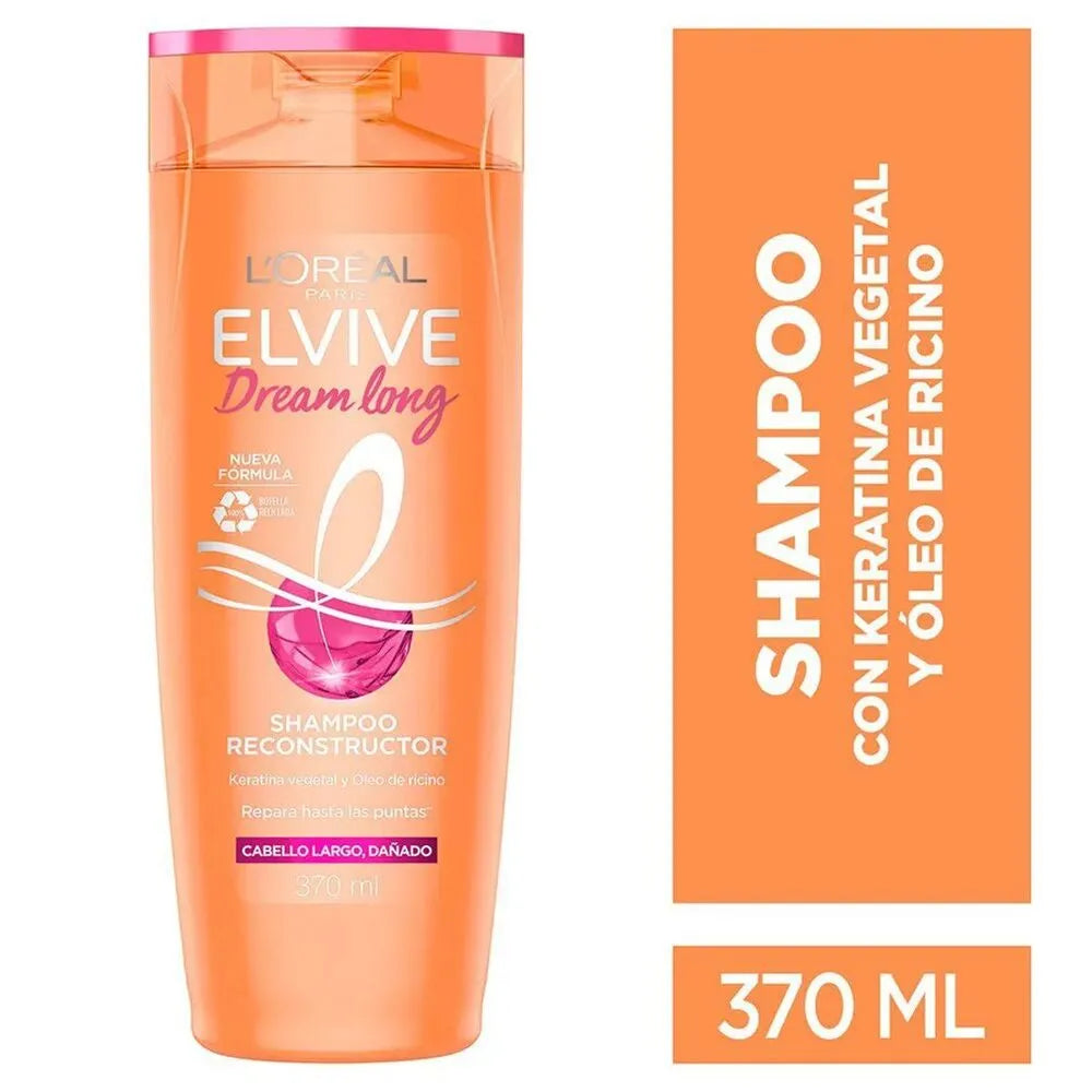Shampoo Elvive Dream Long para Cabello Largo y Dañado – Envase 370 ml