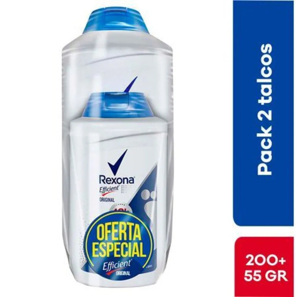 Talco para Pies Efficient Fraco 200g + Frasco 60g
