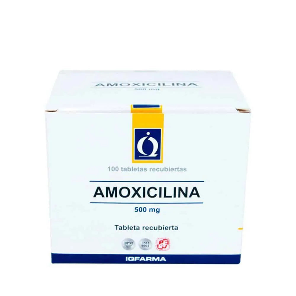 Amoxicilina 500 mg Tableta - Caja 100 unid
